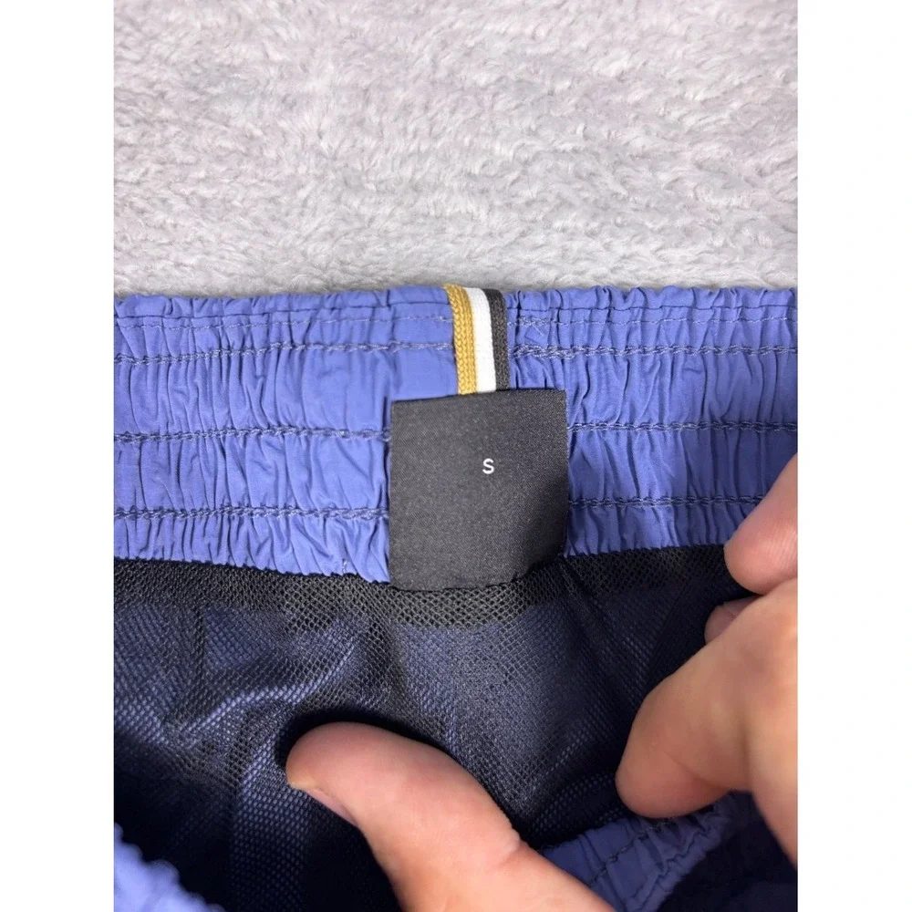 Boss Swim Trunks S Blue Mens Drawstring Elastic Waist